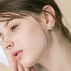 winy唯一 新款足银耳钉女个性小巧设计气质感耳环镶嵌宝石网红耳饰寓意礼物 商品缩略图0