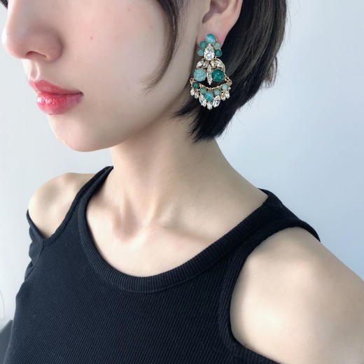 北京仓｜ANTON HEUNIS-Carica-绿玛瑙 耳环［西班牙设计师］ 商品图1