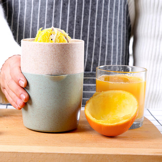 【食品级pp+小麦材质，健康环保】手动榨汁机 迷你橙汁榨汁机 商品图2