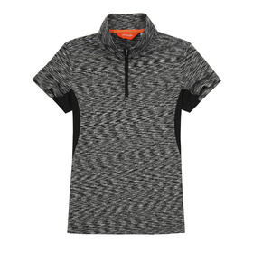 女士短袖polo衫-18SPS306麻灰紅