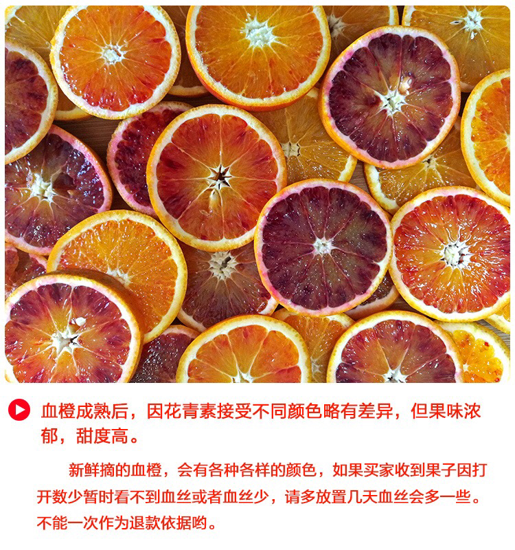 产地直邮塔罗科25号血橙富含花青素果肉鲜嫩香甜多汁