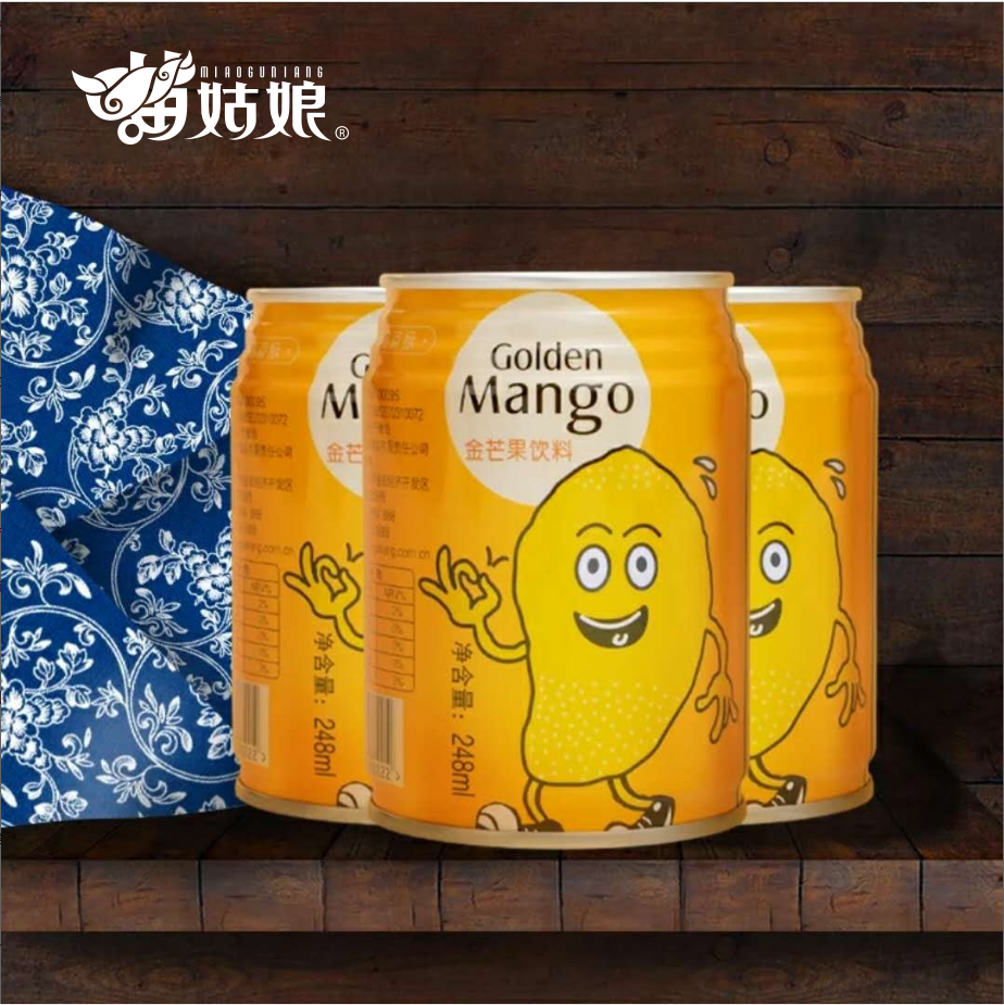 苗姑娘 金芒果  风味饮料   248ml12罐
