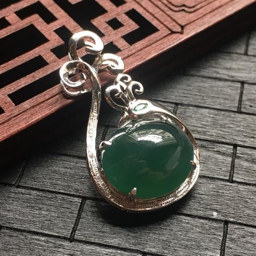 【60148】翡翠冰糯种蓝水凤凰吊坠