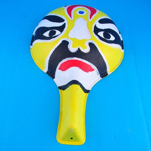 马勺脸谱面具涂色绘画材料1个装不含颜料ztctmk广州仓库