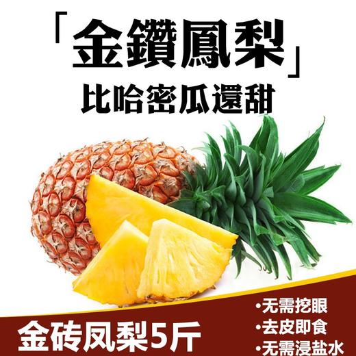 【特惠】海南金钻凤梨甜过哈蜜瓜 台湾品种非菠萝 现摘现发5斤9斤装包邮 商品图0