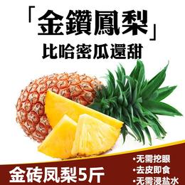 【特惠】海南金钻凤梨甜过哈蜜瓜 台湾品种非菠萝 现摘现发5斤9斤装包邮