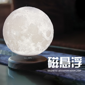 揽月3D打印月球灯个性卧室触控小夜灯浪漫创意礼物磁悬浮月亮灯