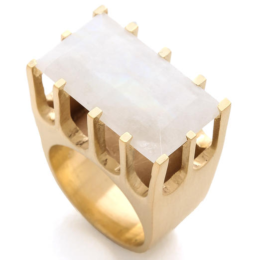 北京仓｜DEAN DAVIDSON-梅根同款-Moonstone-天然彩虹月光石 戒指［加拿大设计师］ 商品图1