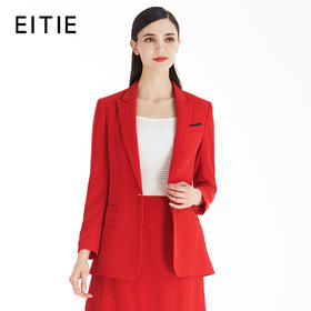 EITIE爱特爱女装春夏新品纯色一粒扣上衣短外套女士西装5703403
