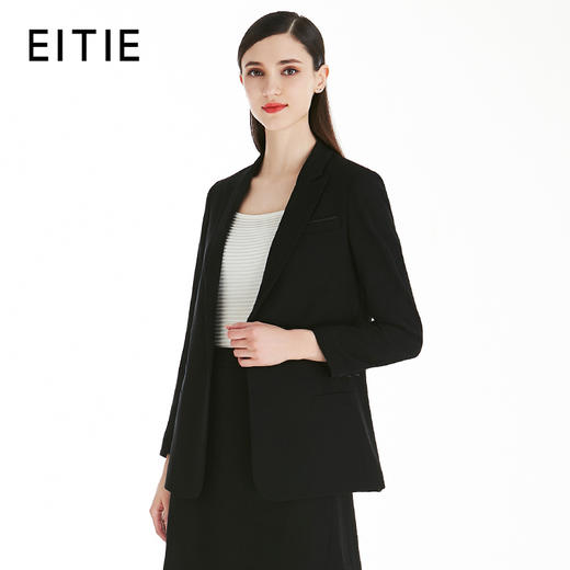 EITIE爱特爱女装春夏新品纯色一粒扣上衣短外套女士西装5703403 商品图1