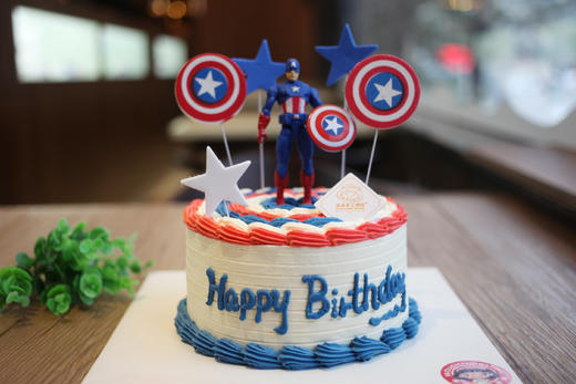 场景主题蛋糕系列美国队长如图款式新鲜水果动物性淡奶油