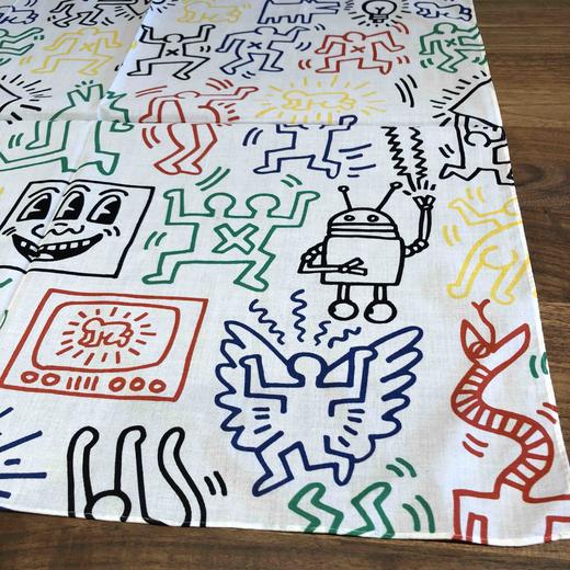 80支棉印花小方巾（Keith Haring街头绘画艺术家作品 商品图1