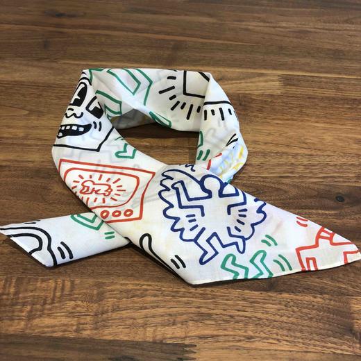 80支棉印花小方巾（Keith Haring街头绘画艺术家作品 商品图4