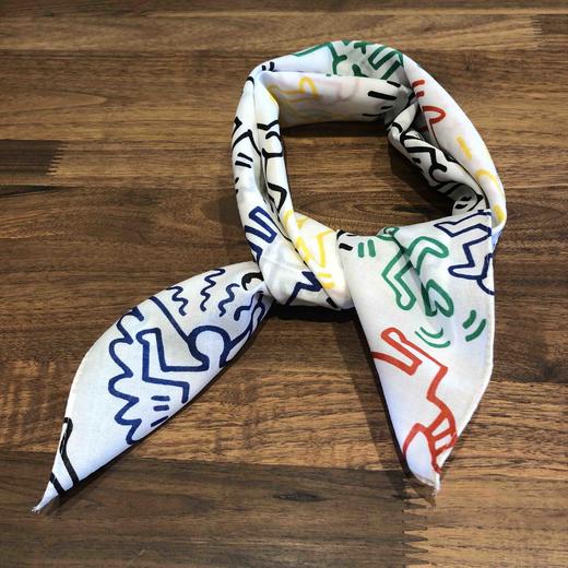 80支棉印花小方巾（Keith Haring街头绘画艺术家作品 商品图3