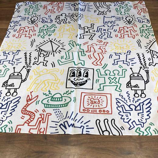80支棉印花小方巾（Keith Haring街头绘画艺术家作品 商品图2