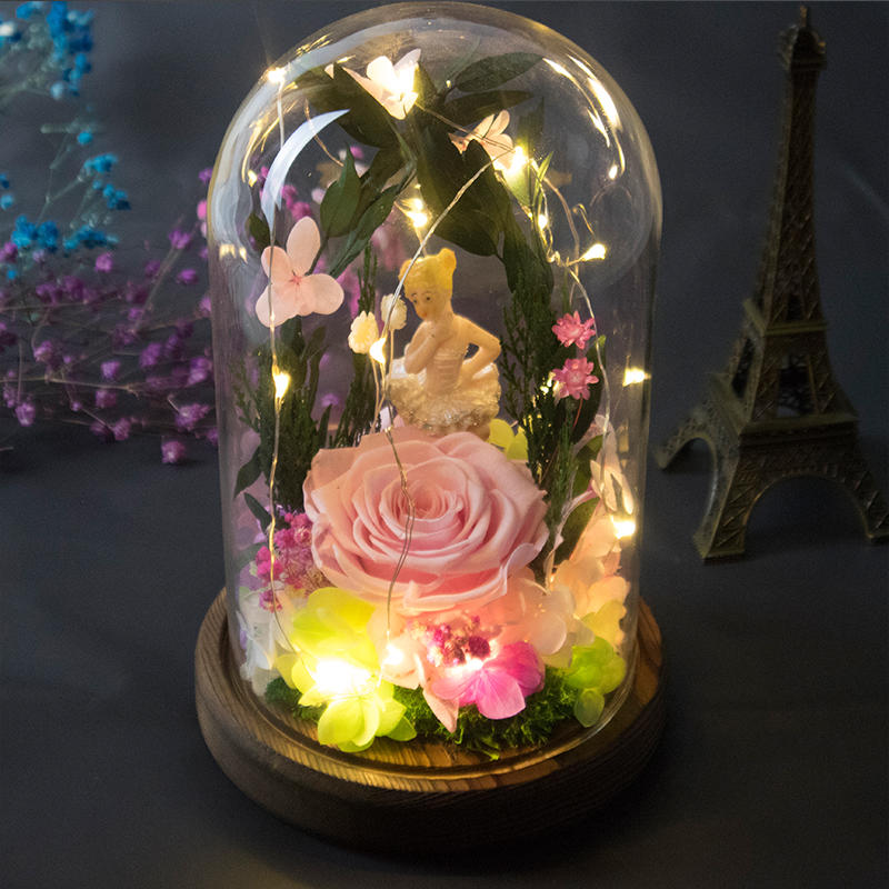 花仙子发光永生花礼盒装-送女朋友爱人老婆闺蜜同学生日情人节纪念日