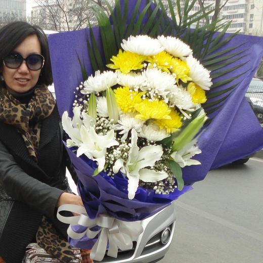 菊花花束清明节中元节重阳节祭祖踏青祭祀用花