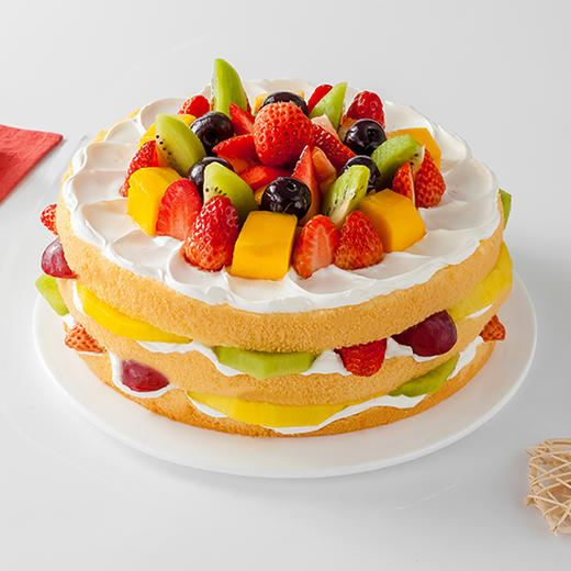 鲜果嘉年华-鲜果奶油夹心裸蛋糕-多规格【生日蛋糕】 商品图0