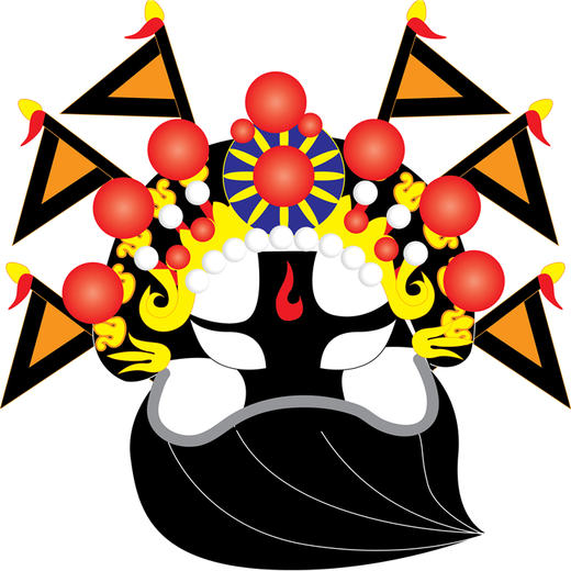 京剧脸谱扇子diy创意材料包/节目表演精品装扮玩具 zt-ct-mk (广州