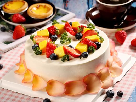 浪漫花瓣水果蛋糕（动物奶油） 商品图0