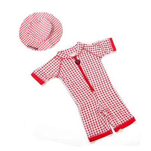 【清仓价】0-4岁 | 暖暖穿了五年的防晒泳衣+遮阳帽，瑞士防晒技术UPF50+，透气速干  duksday儿童泳衣 商品图1