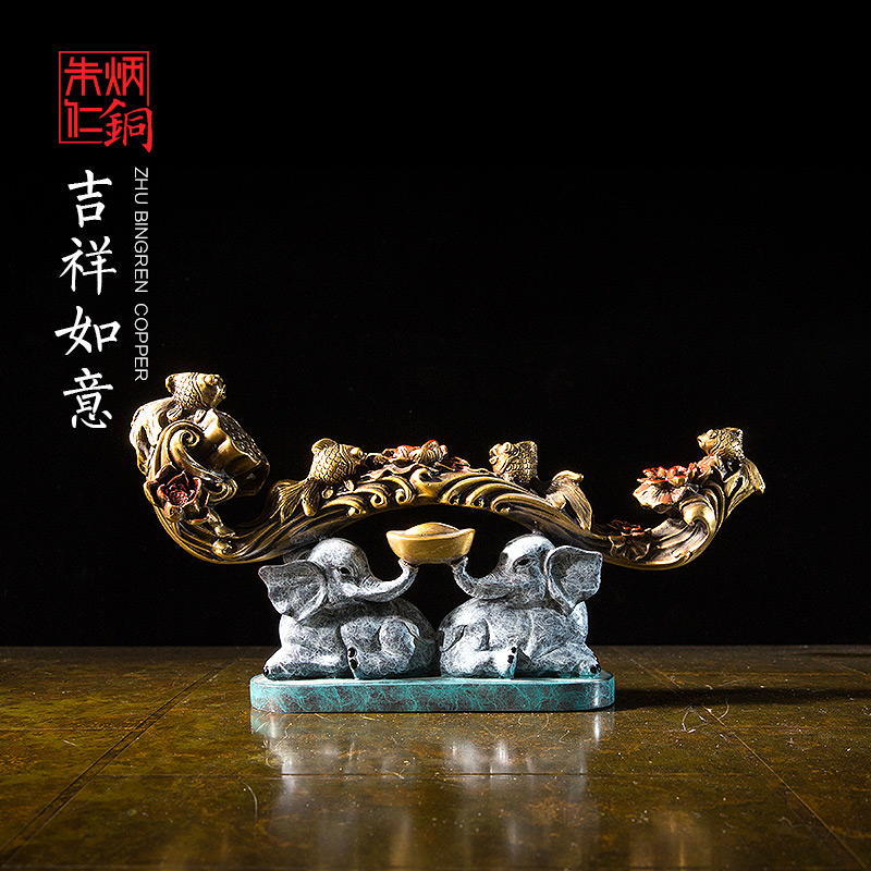 朱炳仁铜 铜吉祥如意摆件 家居饰品工艺品 艺术品 送礼礼品