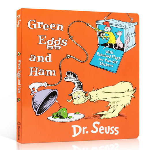 英文原版 Green Eggs & Ham 绿鸡蛋和火腿 培养孩子阅读英文读物纸板翻翻书亲子共读 句型简单 Dr. Seuss 商品图0