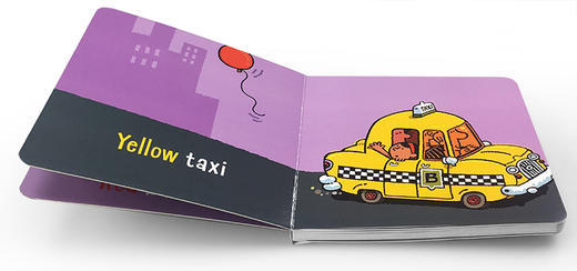 英文原版 Everything Goes: Blue Bus, Red Balloon: A Book of Colors 蓝色公交车，红色气球 启蒙儿童认知交通工具故事书 商品图2