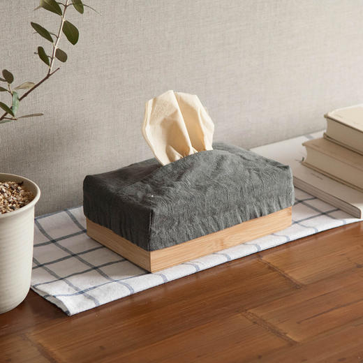 竹制纸巾盒 商品图3