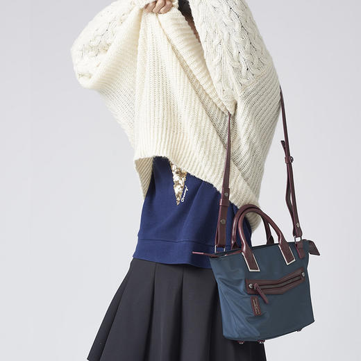 BA米凯包 -单肩斜跨包  皮革尼龙 商品图3