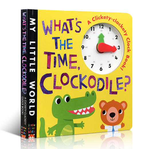 英文原版 What's the Time, Clockodile? 鳄鱼鳄鱼几点啦 启蒙宝宝认知时间 时钟玩具书 商品图0