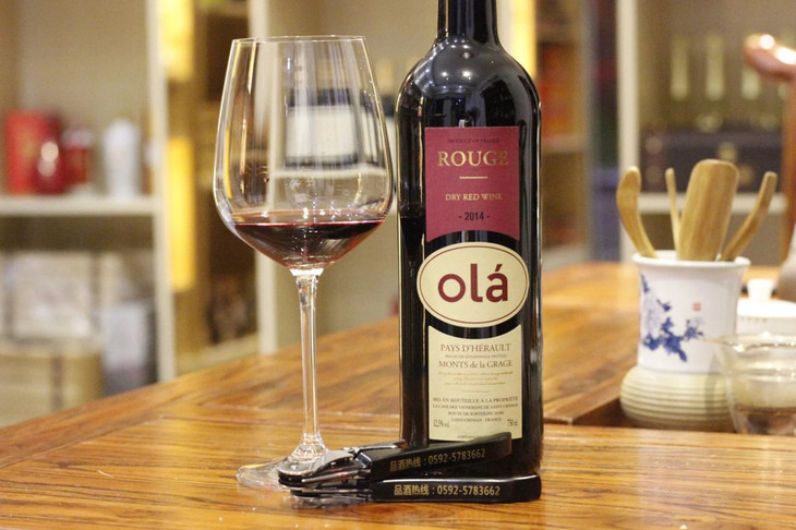 海外精选欧拉ola法国原装进口2014干红葡萄酒750ml