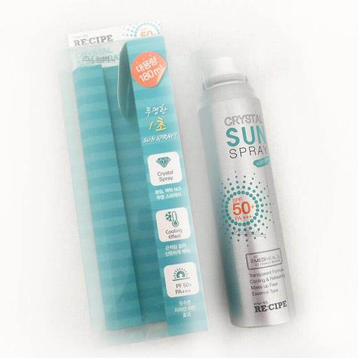 【一般贸易 两瓶装】韩国-RECIPE水晶防晒喷雾 清爽不油腻不浮白防水防汗定妆全身防晒霜 商品图2