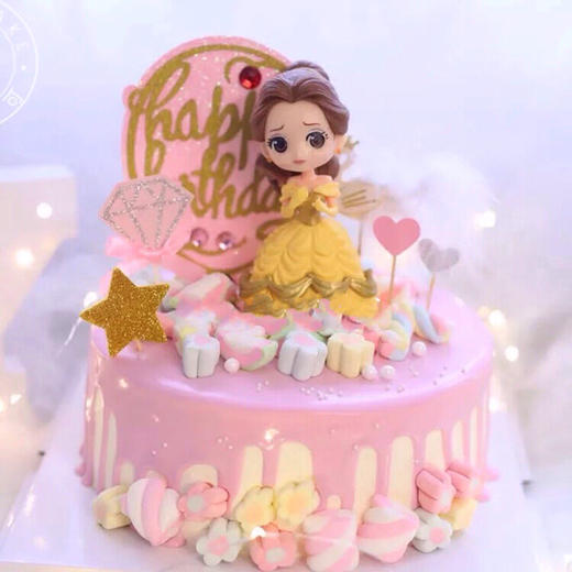 贝儿公主卡通动画蛋糕鲜果水果夹心蛋糕