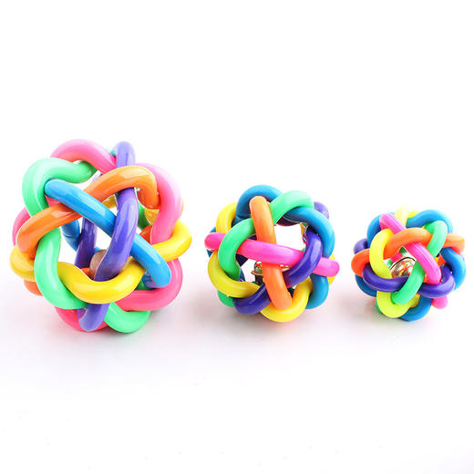 波波七彩铃铛球   小中大号 宠物玩具 商品图0