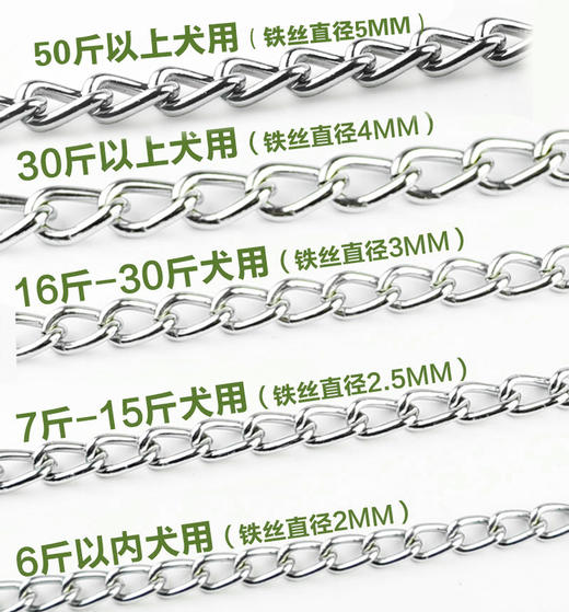铁链 1.2m长 1.7m长 多规格  铁链带脖圈一起的，牵引带 商品图1