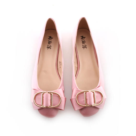 内联升女式真丝布彩带结时尚女鞋6812C 商品图7