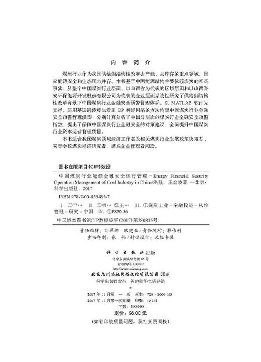 中国煤炭行业能源金融安全运行管理 商品图2