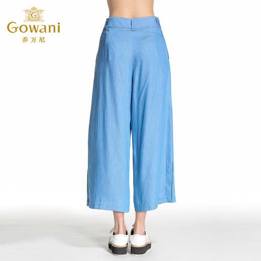 乔万尼裤子中腰宽松休闲裤时尚潮流开叉九分薄款阔腿裤女夏季EB2F802 商品图2