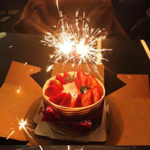 蛋糕心形烟花蜡烛图片图片