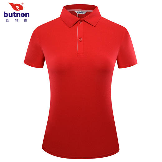 8154巴特侬夏季新款女反领休闲POLO衫短袖运动T恤麻棉针织面料 商品图2