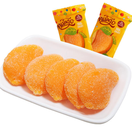 京鲸芒果糖软糖果汁水果味橡皮糖俄罗斯风味嗨芒实惠装