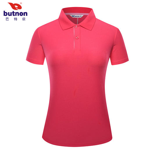 8154巴特侬夏季新款女反领休闲POLO衫短袖运动T恤麻棉针织面料 商品图6