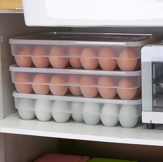 【居家】*单层34格鸡蛋饺子收纳盒厨房冰箱有盖蛋保鲜盒蛋托野餐便携鸡蛋格 商品图5