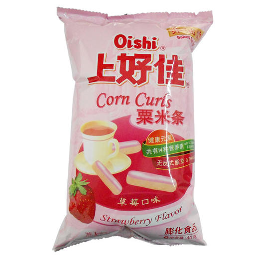 上好佳 粟米条草莓口味40g 虾条(膨化类)