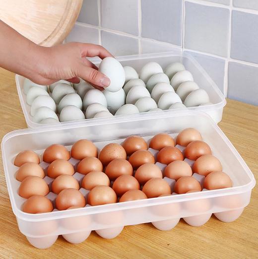 【居家】*单层34格鸡蛋饺子收纳盒厨房冰箱有盖蛋保鲜盒蛋托野餐便携鸡蛋格 商品图4