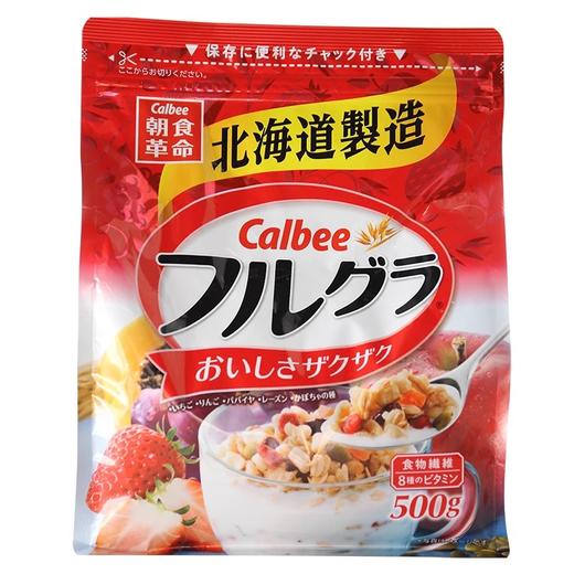 日本Calbee卡乐B 北海道 营养早餐 水果颗粒果仁谷物冲饮麦片500g XD 商品图1