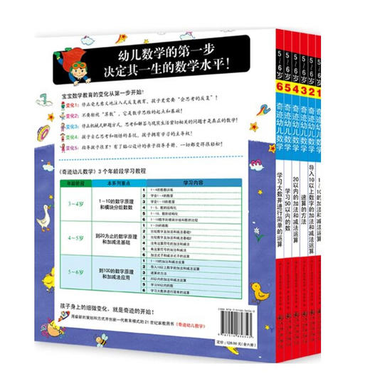 奇迹幼儿数学（5~6岁 全六册）(中国学前教育学会副理事长联手北大教授强力推荐，1000余位妈妈亲自验证) 商品图1