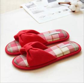 【家居百货】3色螺纹棉拖鞋 卡通创意家居拖鞋