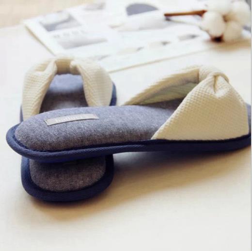 【家居百货】3色螺纹棉拖鞋 卡通创意家居拖鞋 商品图2